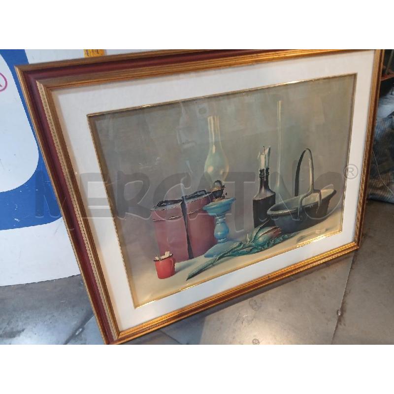 QUADRO PROFERIO GROSSI NATURA MORTA CANDELA LAMPADE  | Mercatino dell'Usato Busnago 4