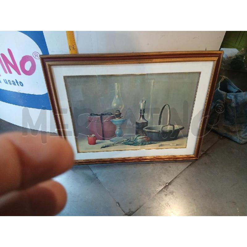 QUADRO PROFERIO GROSSI NATURA MORTA CANDELA LAMPADE  | Mercatino dell'Usato Busnago 5