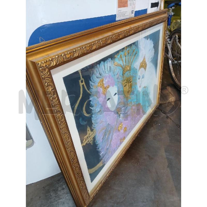 QUADRO RAFFIGURANTE MASCHERE VENEZIANE MISURA CORNICE 115X84 | Mercatino dell'Usato Busnago 2