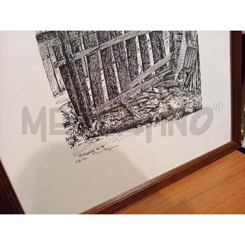 QUADRO VECCHIO A CHINA  BAGNERA 53X38 | Mercatino dell'Usato Busnago 2