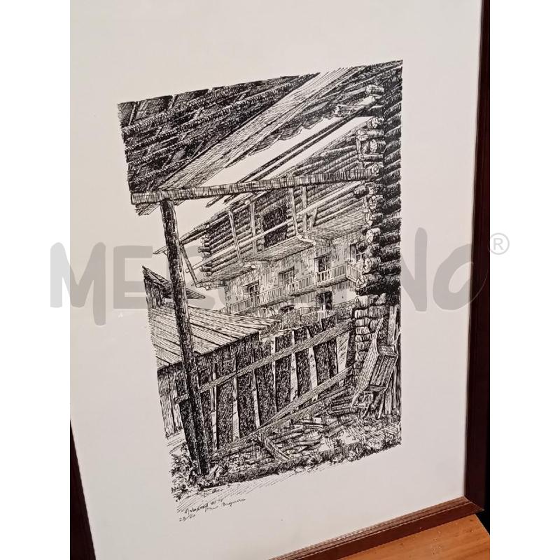 QUADRO VECCHIO A CHINA  BAGNERA 53X38 | Mercatino dell'Usato Busnago 4