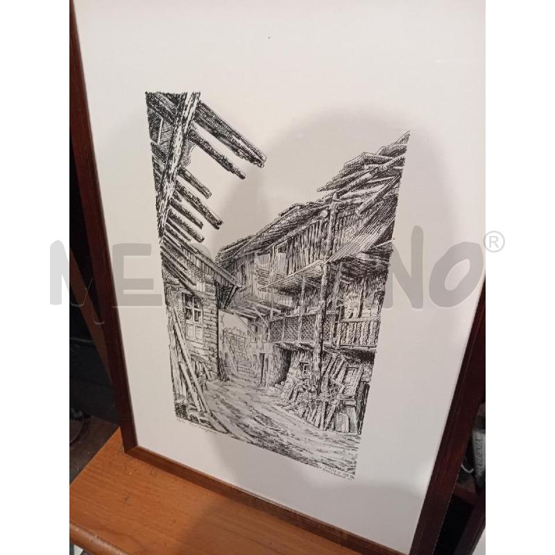 QUADRO VECCHIO A CHINA  BAGNERA | Mercatino dell'Usato Busnago 3
