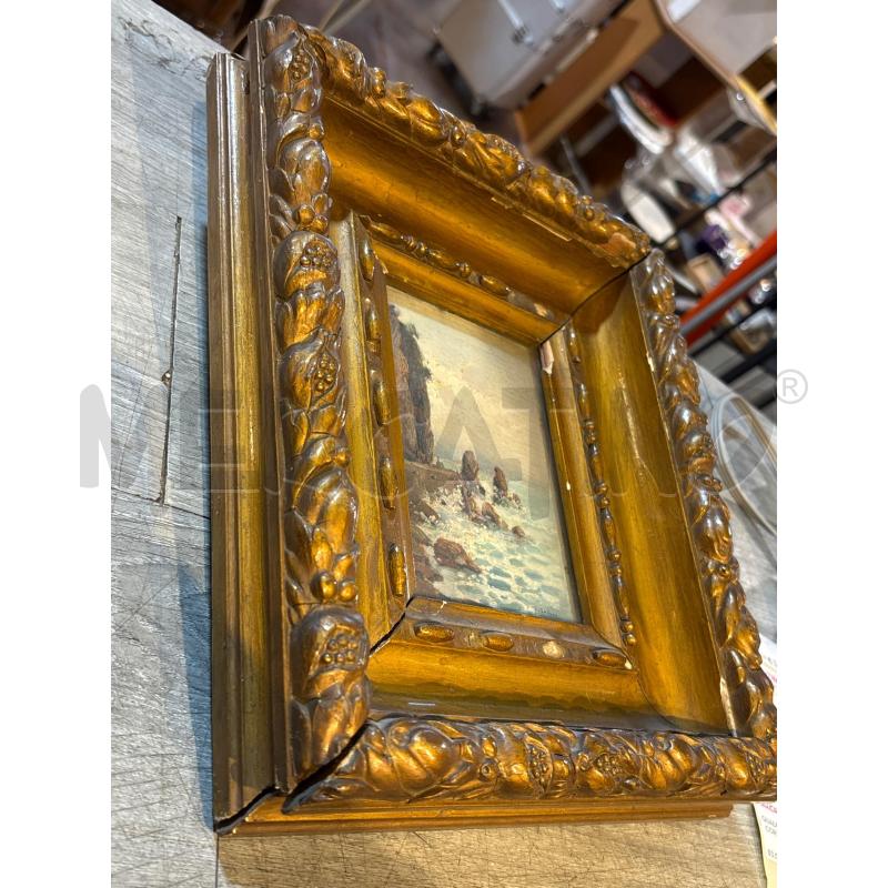 QUADRO VECCHIO DOPPIA CORNICE COSTA MARE | Mercatino dell'Usato Busnago 4