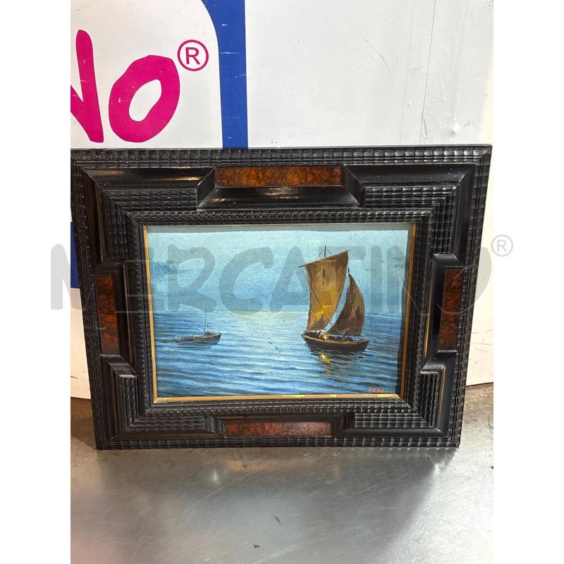 QUADRO VECCHIO OLIO SU TELA ZENA  | Mercatino dell'Usato Busnago 1