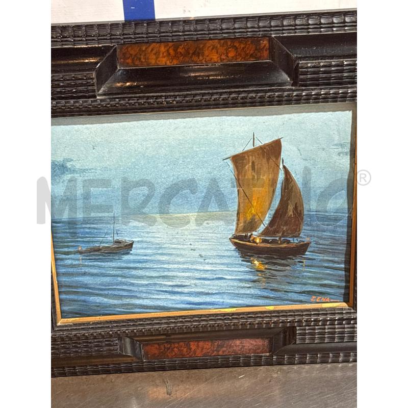 QUADRO VECCHIO OLIO SU TELA ZENA  | Mercatino dell'Usato Busnago 2