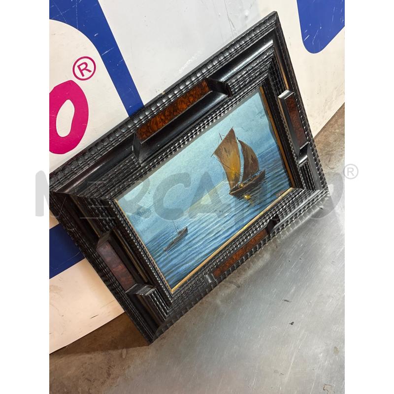 QUADRO VECCHIO OLIO SU TELA ZENA  | Mercatino dell'Usato Busnago 3