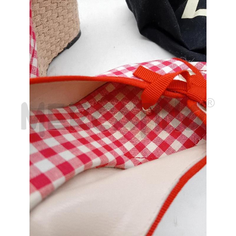 SANDALI DONNA CON ZEPPA DOLCE GABBANA ROSSI E BIANCHI | Mercatino dell'Usato Busnago 2