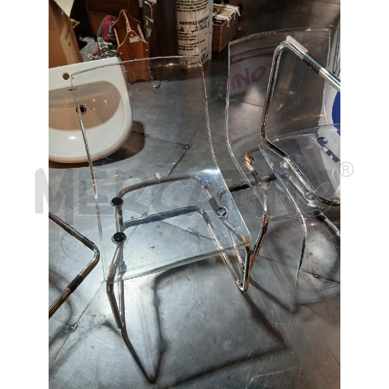 SEDIE PZ. 4 TRASPARENTI IKEA | Mercatino dell'Usato Busnago 3