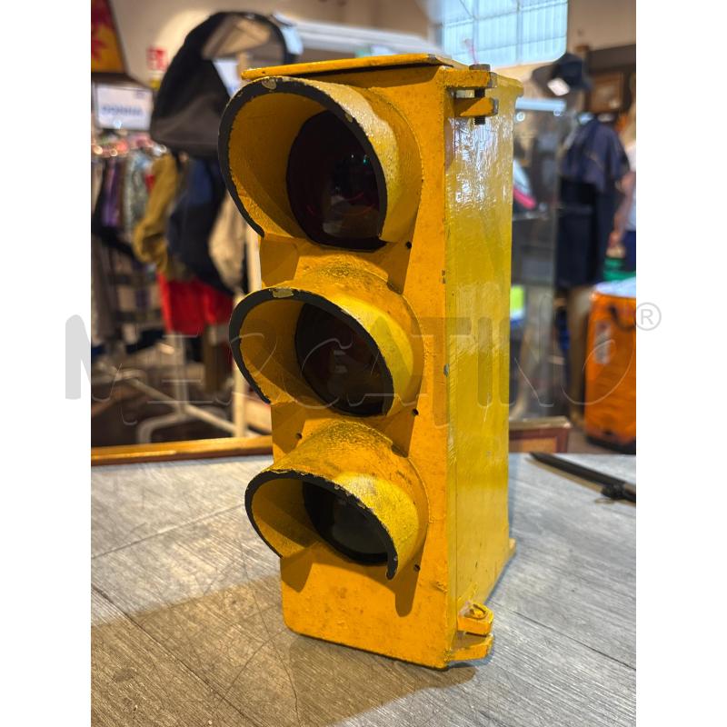 SEMAFORO GIALLO IN FERRO FUNZIONANTE H27CM | Mercatino dell'Usato Busnago 1