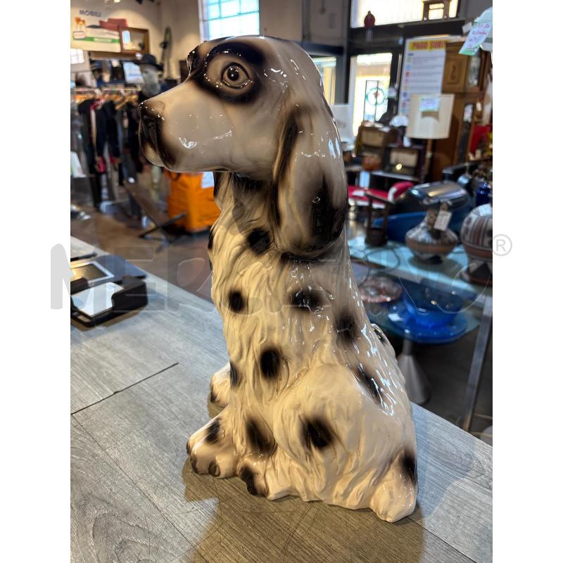 STATUA CANE COCKER BIANCO E NERO A POUIS | Mercatino dell'Usato Busnago 2