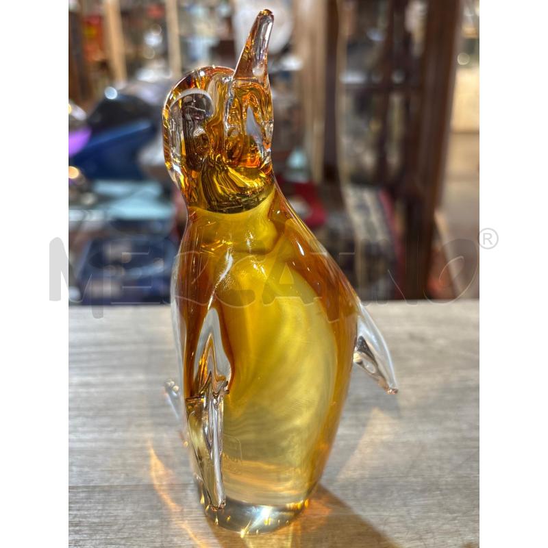STATUINA IN VETRO DI MURANO RUBELLI PINGUINO GIALLO | Mercatino dell'Usato Busnago 2