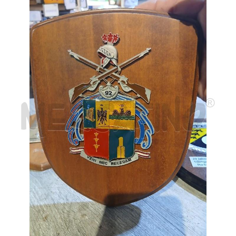 STEMMA MILITARE CREST VENI NEC RECEDAM CM 16X20 | Mercatino dell'Usato Busnago 1