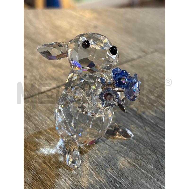 SWAROVSKI CONIGLIO CON FIORI BLU | Mercatino dell'Usato Busnago 2