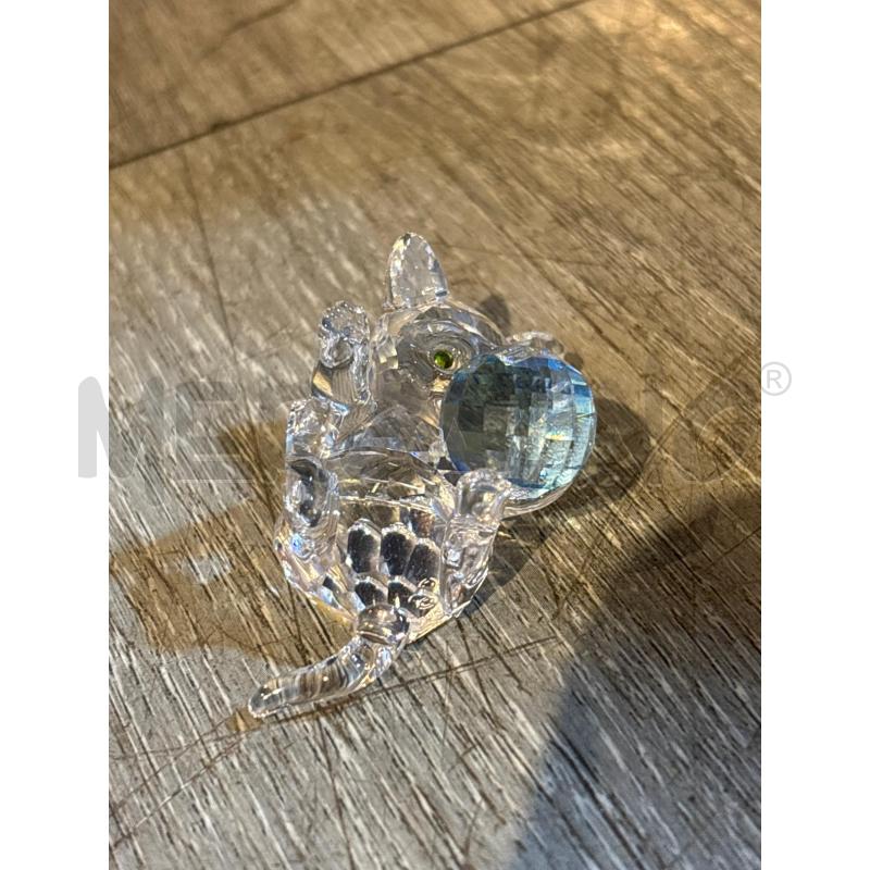 SWAROVSKI MICIO CON PALLINA AZZURRA | Mercatino dell'Usato Busnago 2