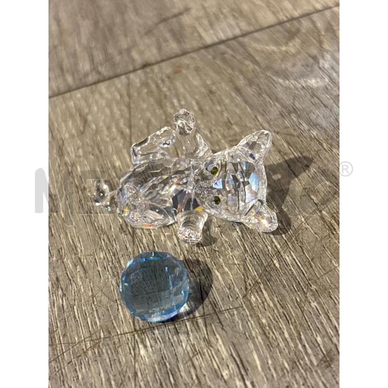 SWAROVSKI MICIO CON PALLINA AZZURRA | Mercatino dell'Usato Busnago 3