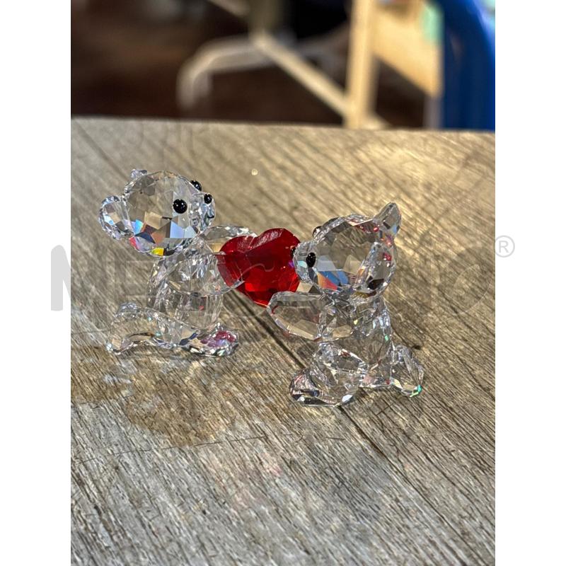 SWAROVSKI ORSETTI CON CUORE ROSSO | Mercatino dell'Usato Busnago 1
