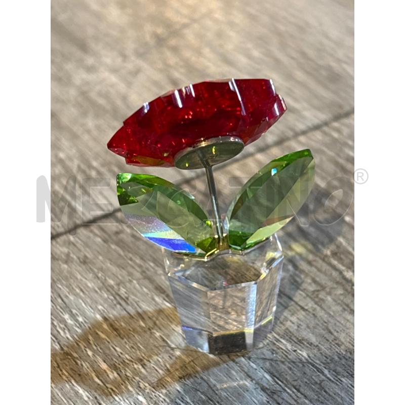 SWAROVSKI VASO CON FIORE ROSSO | Mercatino dell'Usato Busnago 2