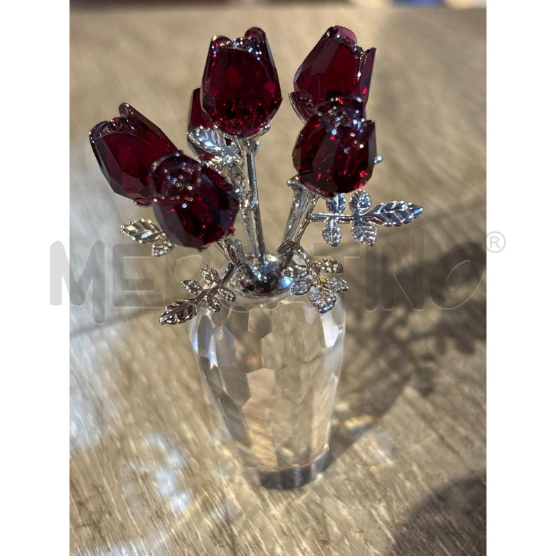 SWAROVSKI VASO CON ROSE ROSSE | Mercatino dell'Usato Busnago 3