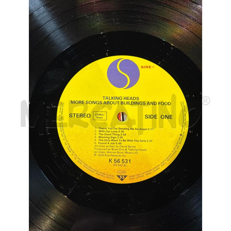 TALKING HEADS MORE SONGS ABOUT BUILDINGS AND FOOD 1978 | Mercatino dell'Usato Busnago 2