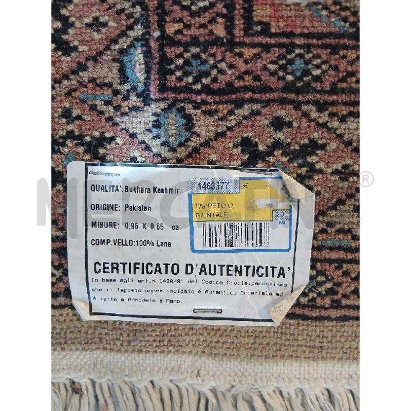 TAPPETO ORIENTALE BUKHARA KASHMIR MISURA 0.95X0.65 | Mercatino dell'Usato Busnago 5