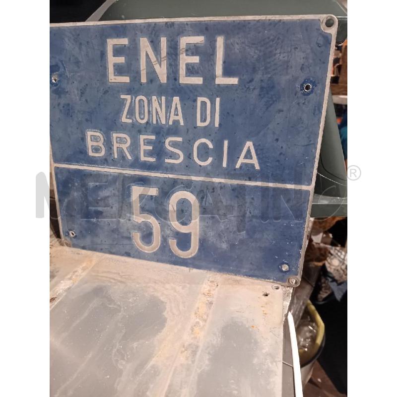 TARGA ANNI 80 ENEL 59  CM22X22  | Mercatino dell'Usato Busnago 2