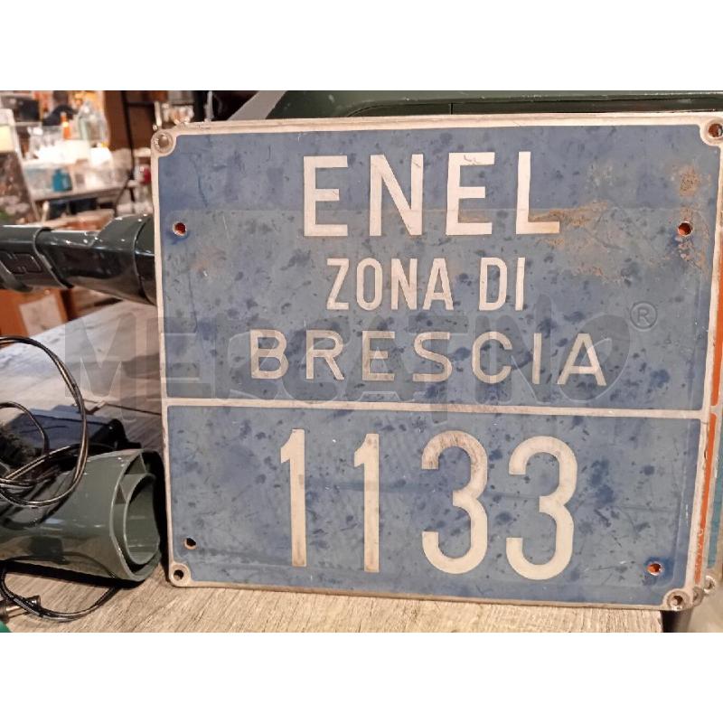 TARGA ENEL BRESCIA 1133 CM22X22 | Mercatino dell'Usato Busnago 2