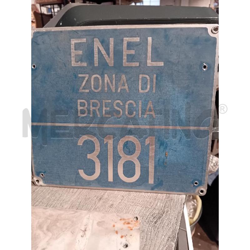 TARGA ENEL ZONA BRESCIA 3181 CM22X22 | Mercatino dell'Usato Busnago 1
