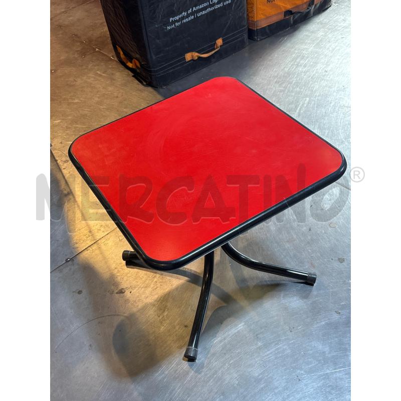 TAVOLINO DECO' IN FERRO E FORMICA ROSSO | Mercatino dell'Usato Busnago 1