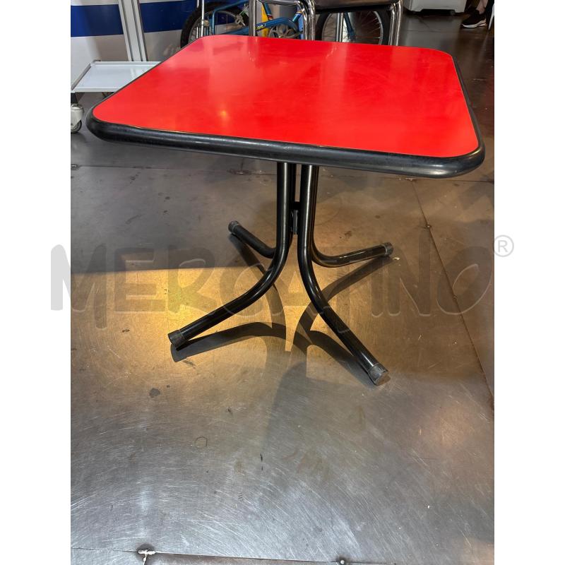 TAVOLINO DECO' IN FERRO E FORMICA ROSSO | Mercatino dell'Usato Busnago 3