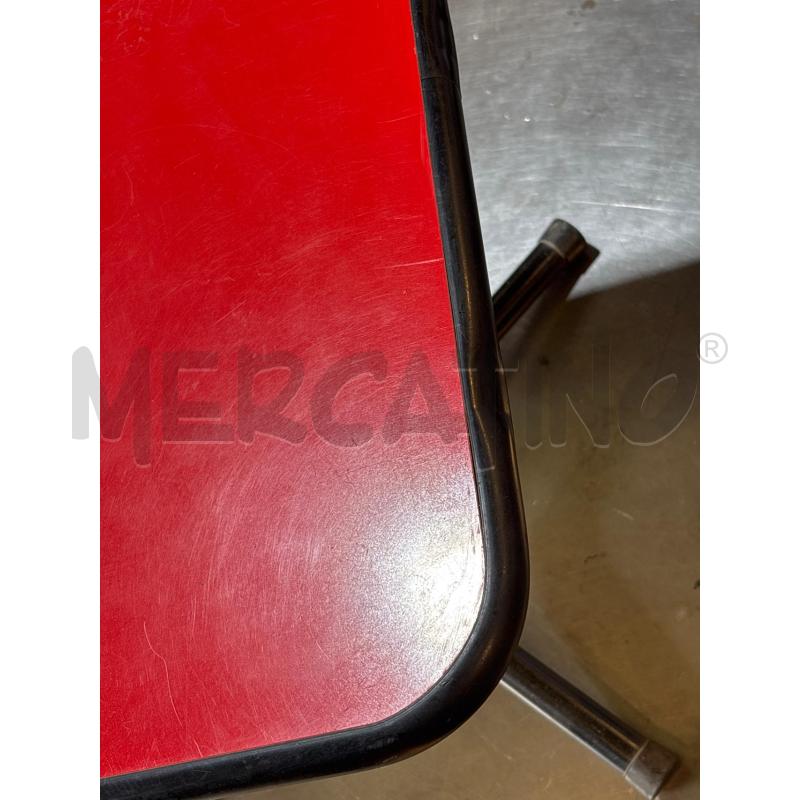 TAVOLINO DECO' IN FERRO E FORMICA ROSSO | Mercatino dell'Usato Busnago 4