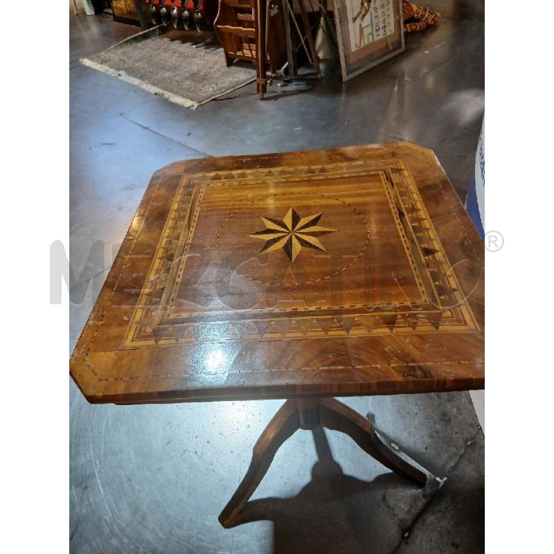 TAVOLINO DECO' STILE GUERIDON (DA RESTAURARE PARZIALMENTE) MISURE 48X48 ALTEZZA 59 | Mercatino dell'Usato Busnago 3