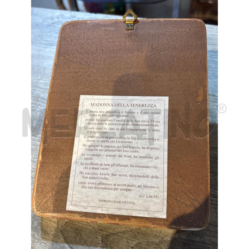 TEGOLA LEGNO DORATA MADONNA DELLA TENEREZZA | Mercatino dell'Usato Busnago 4