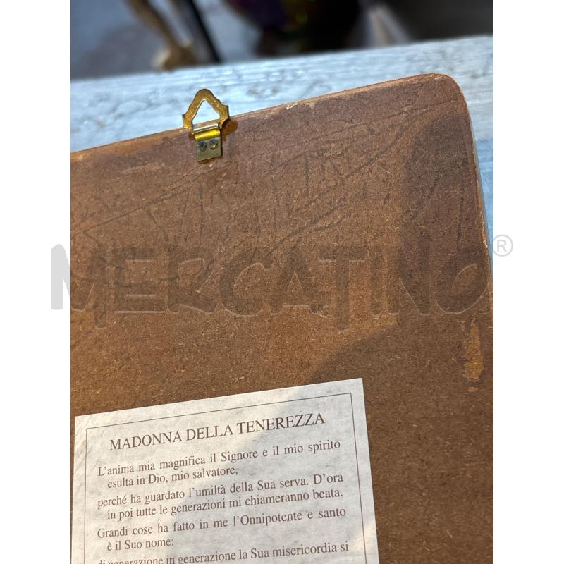 TEGOLA LEGNO DORATA MADONNA DELLA TENEREZZA | Mercatino dell'Usato Busnago 5
