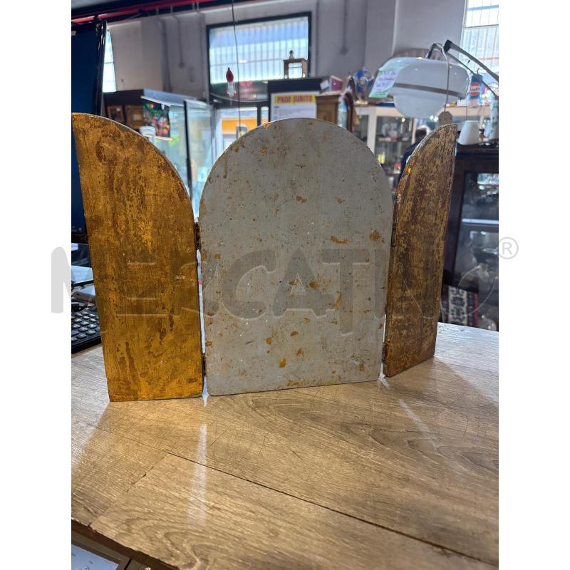 TEGOLA LEGNO FOGLIA ORO A FINESTRA MADONNA CON BAMBINO | Mercatino dell'Usato Busnago 5