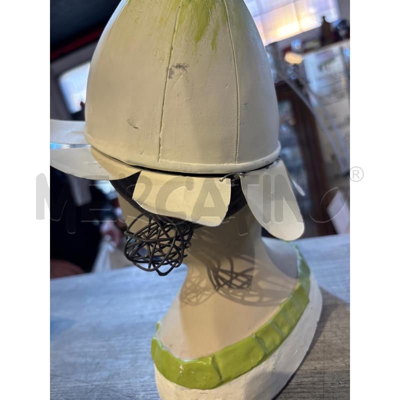 TESTA D'ARREDO DONNA IN GESSO CON CAPPELLO | Mercatino dell'Usato Busnago 3