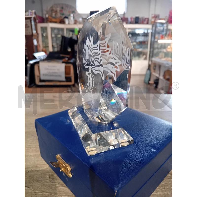 TROFEO IN VETRO CARABINIERI ALTEZZA 12CM LARGHEZZA 10  | Mercatino dell'Usato Busnago 2