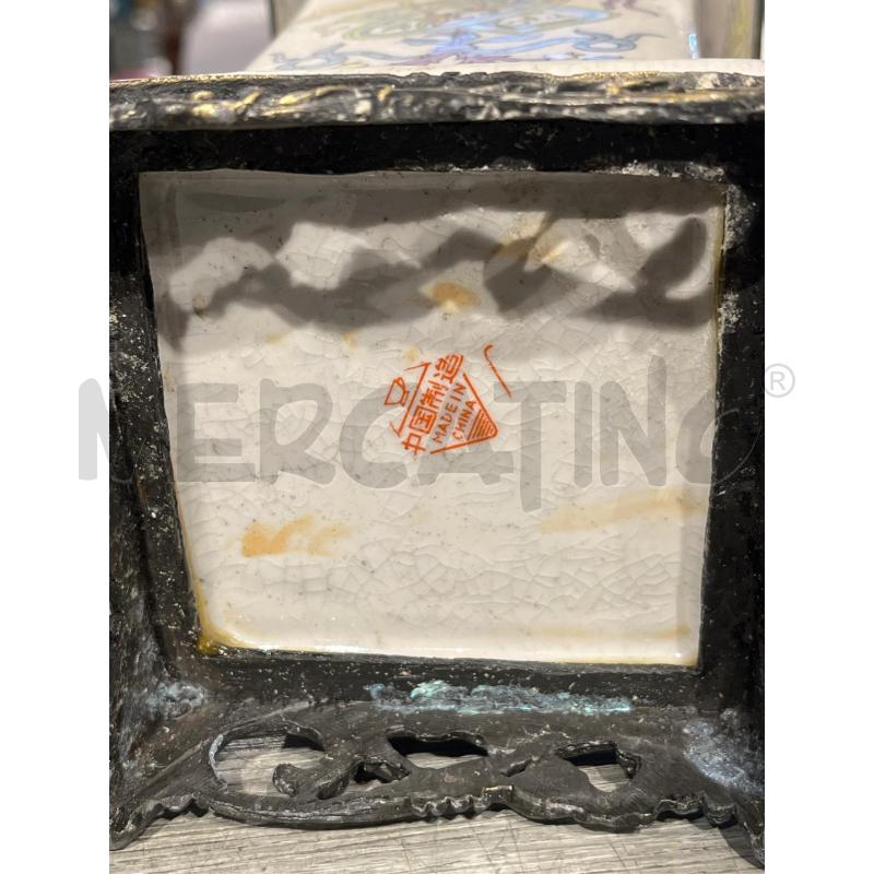 VASO MADE IN CINA CERAMICA BASE FERRO  | Mercatino dell'Usato Busnago 3