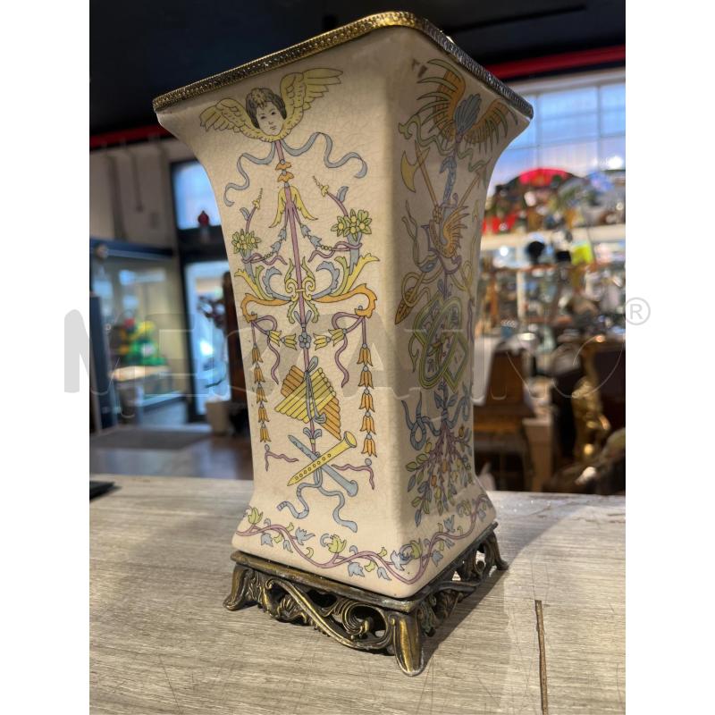 VASO MADE IN CINA CERAMICA BASE FERRO  | Mercatino dell'Usato Busnago 4
