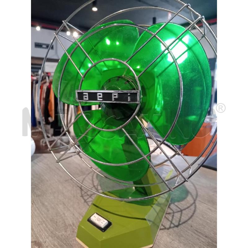 VENTILATORE VINTAGE AEPI VERDE DIAMETREO GRIGLIA 22CM (FUNZIONANTE) | Mercatino dell'Usato Busnago 4