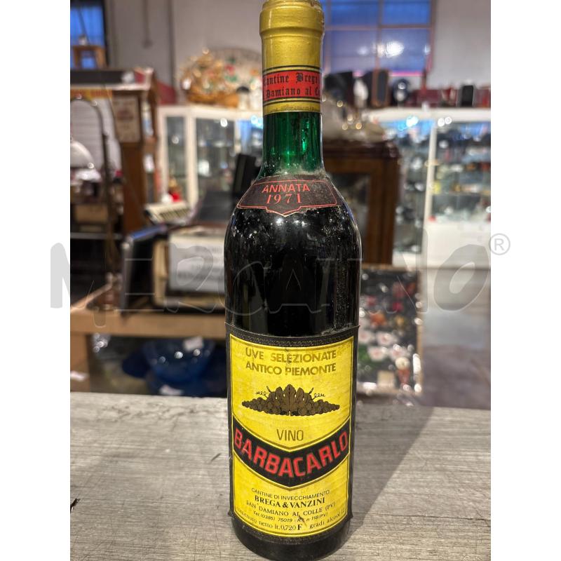 VINO DA ESPOSIZIONE BARBACARLO ANNATA 1971 | Mercatino dell'Usato Busnago 1