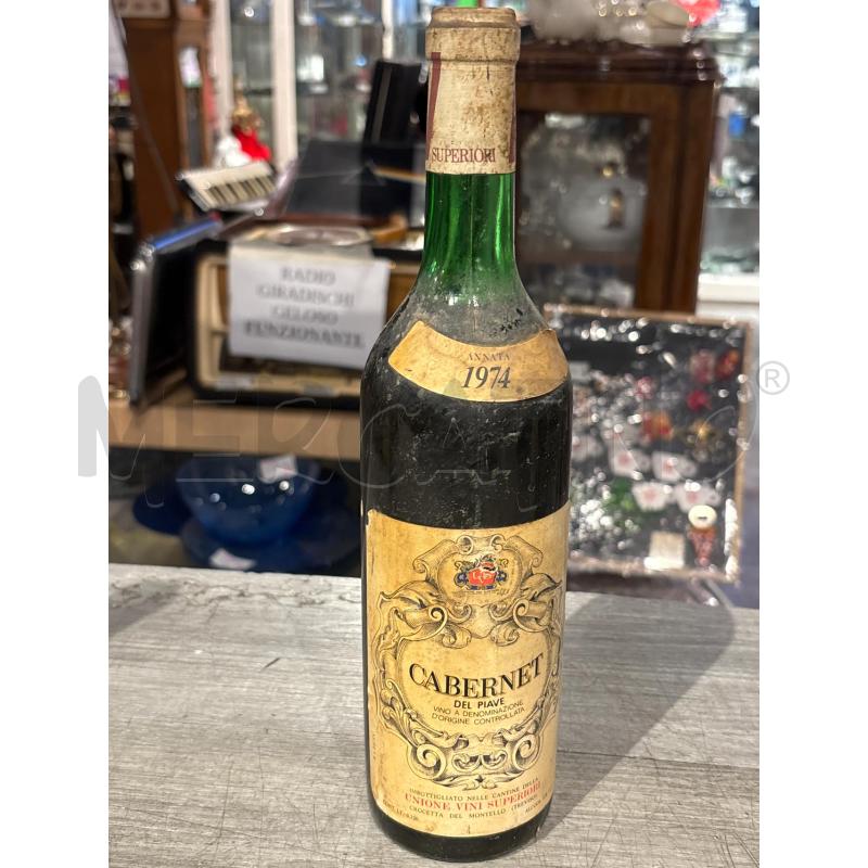 VINO DA ESPOSIZIONE CABERNET DEL PIAVE ANNATA 1974 | Mercatino dell'Usato Busnago 1