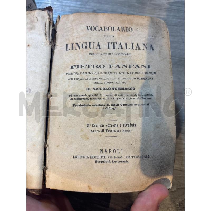 VOCABOLARIO DELLA LINGUA ITALIANA LIBRERIA EDITRICE NAPOLI | Mercatino dell'Usato Busnago 3
