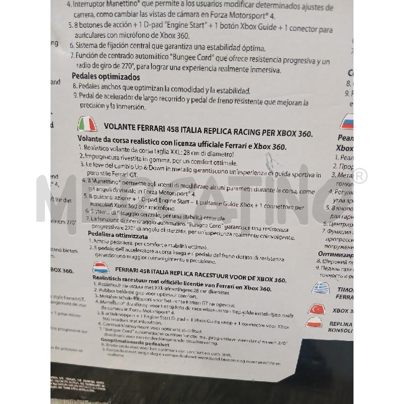 VOLANTE E PEDALIERA GIOCO THRUSTMASTER FERRARI 458 | Mercatino dell'Usato Busnago 2