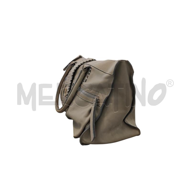 BORSA DONNA PELLE  GRIGIO SECRET PON PON | Mercatino dell'Usato Triuggio 3