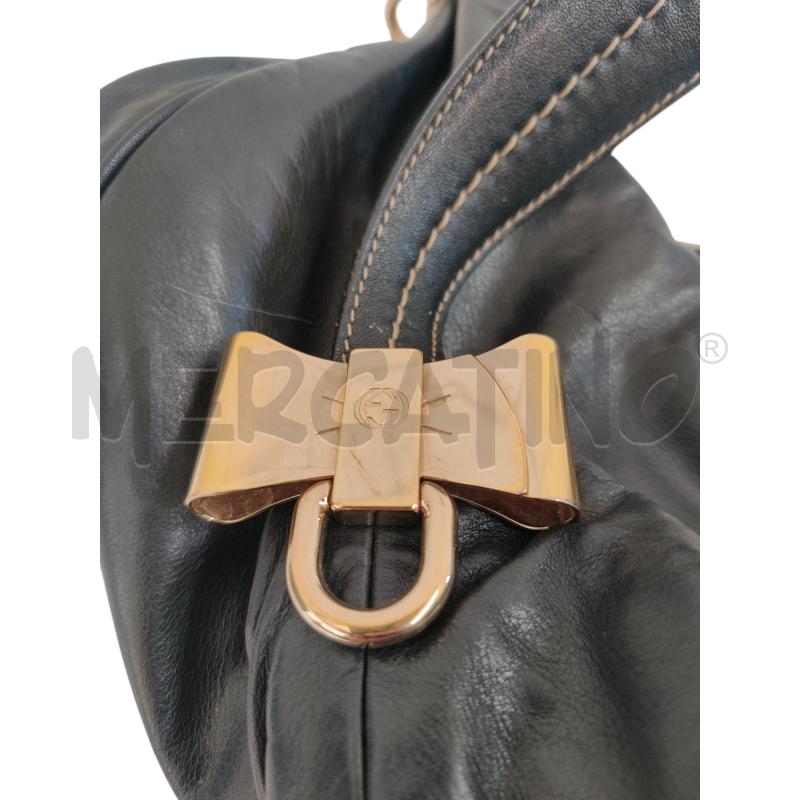 BORSA HOBO GUCCI DUCHESSA PELLE NERA  | Mercatino dell'Usato Triuggio 4