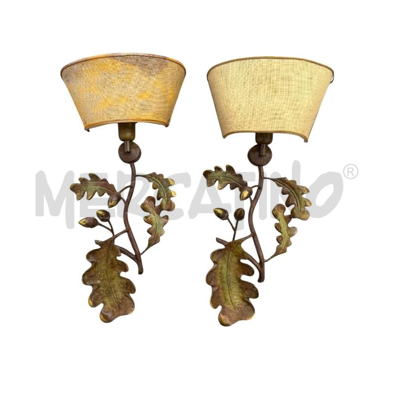 COPPIA DI APPLIQUES MODERNARIATO QUERCIA | Mercatino dell'Usato Triuggio 1