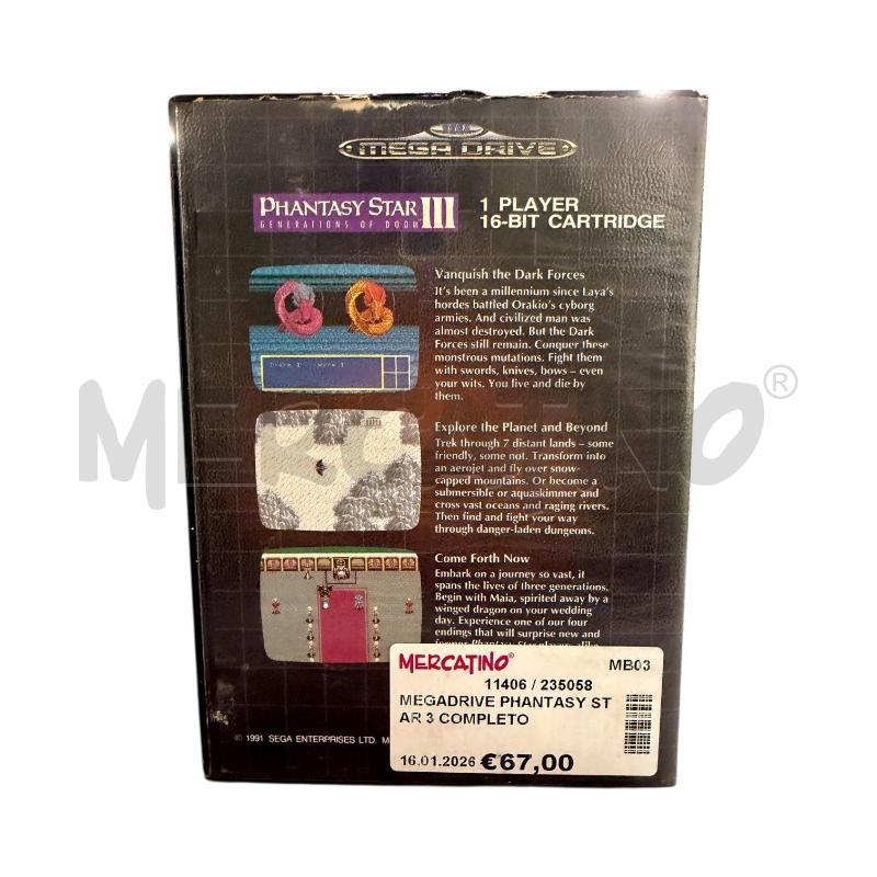 MEGADRIVE PHANTASY STAR 3 COMPLETO | Mercatino dell'Usato Triuggio 2