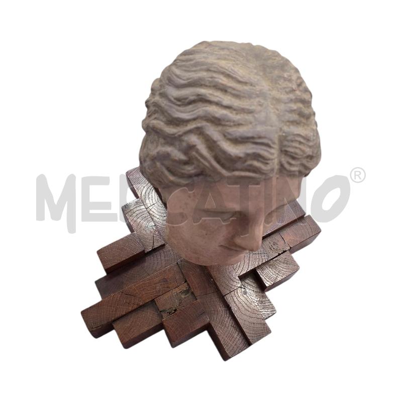 SCULTURA VOLTO BASE LEGNO | Mercatino dell'Usato Triuggio 5