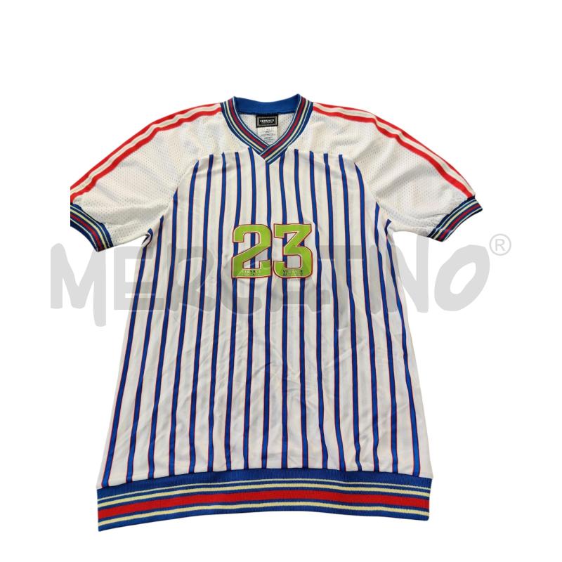 T SHIRT UOMO JERSEY VERSACE BIANCA BLU | Mercatino dell'Usato Triuggio 1