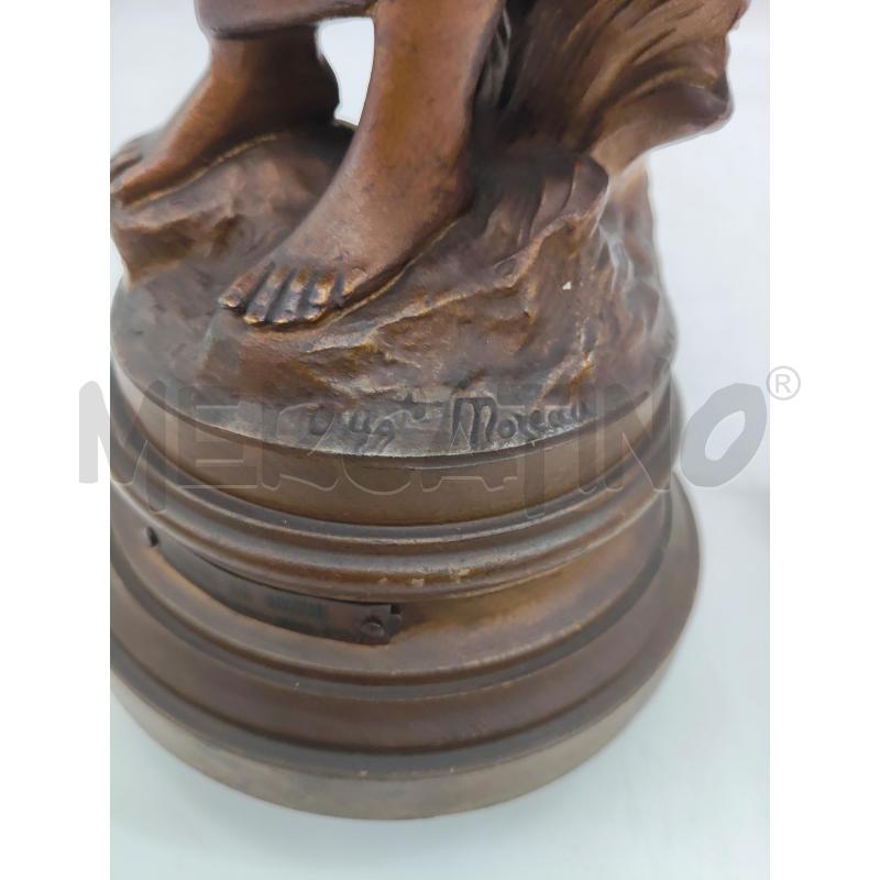 LAMPADA AUG. MOREAU BRONZO PATINATO ANTICA | Mercatino dell'Usato Messina 3